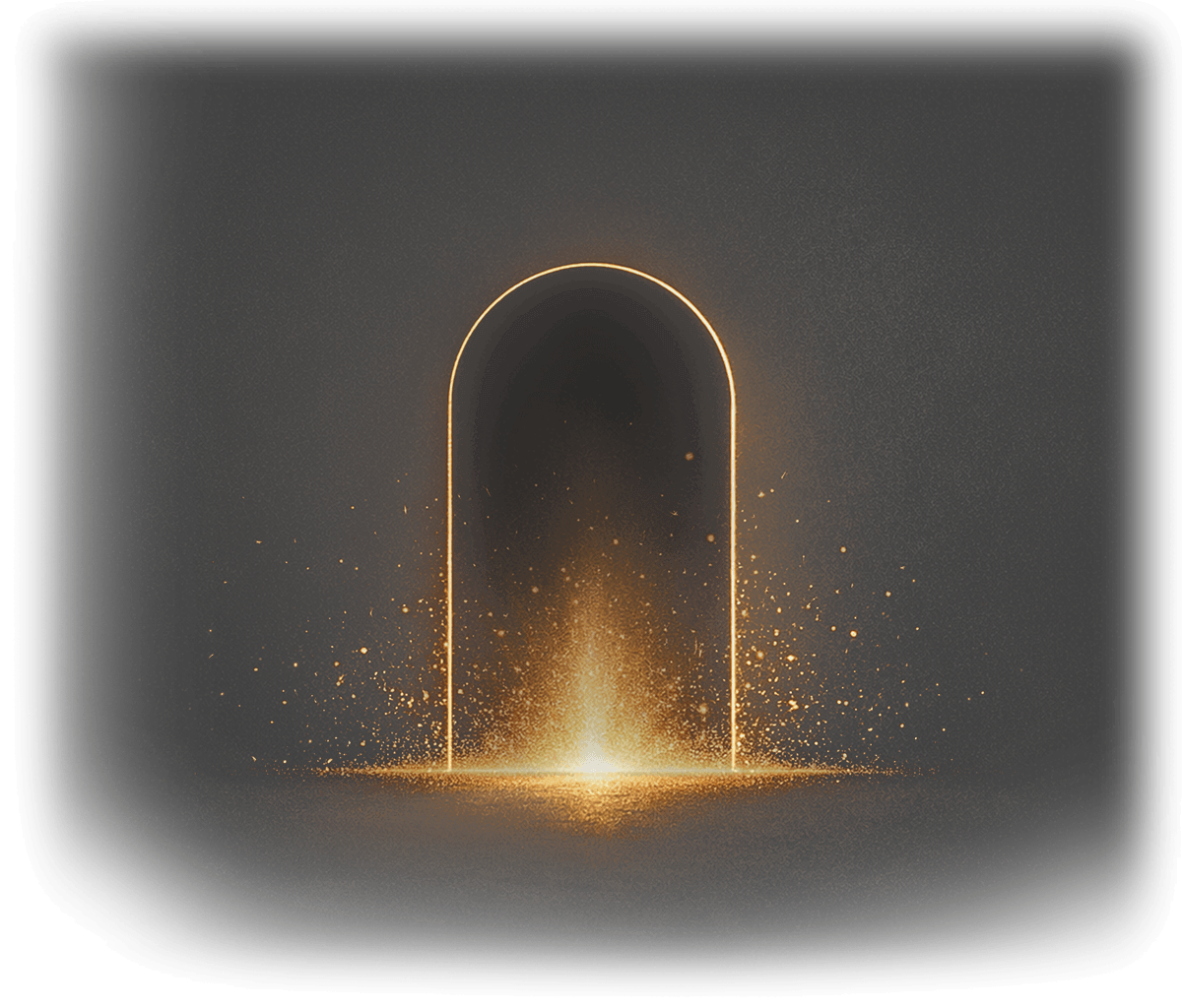 Illustration d'une porte avec halo lumineux en arrière-plan